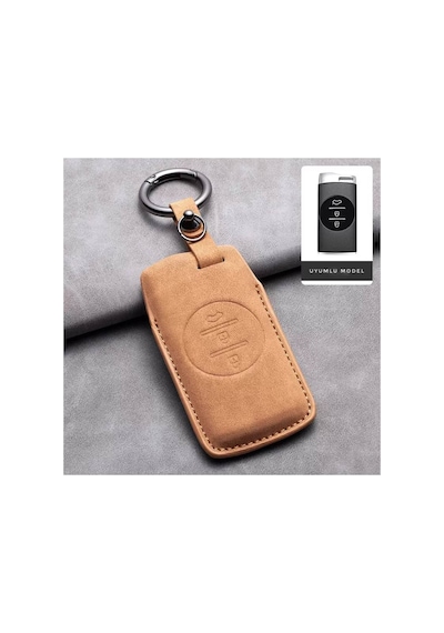 Lüx Chery Tiggo 7 Pro Anahtar Kılıfı Süet Deri 1.ci Kalite