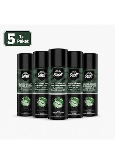 Selsil Elektronik Kart Temizleme Spreyi 200 Ml Yağsız Antistatik Devre Temizleyici Sprey 5 Adet