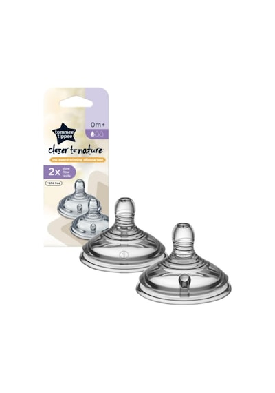 Tommee Tippee Closer To Nature Easi-vent İçecek Süpürgesi, Yavaş Gıda Akışı, 0 Aydan İtibaren, 2'li Set