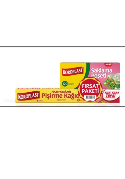 Koroplast Pişirme Kağıdı 16 Lı Saklama Poşeti 120 Li Orta Boy X 3