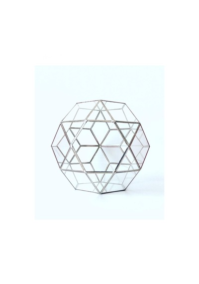 Dekoratif Cam Fanus - Geometrik Cam Fanus - Teraryum Cam Fanus