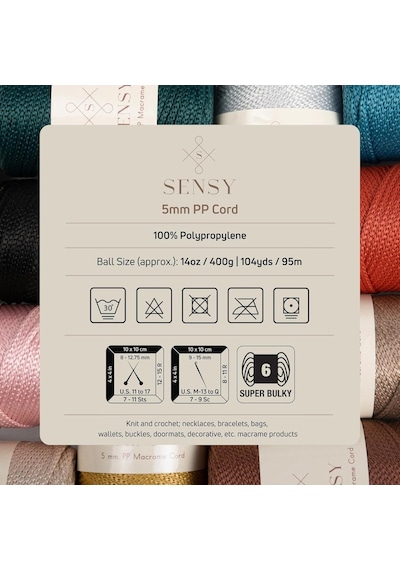 5 Mm - 400 Gr Polyester Makrome 95 M Polyester Makrome Ip Supla Ip Ve Çanta Ipliği Hardal