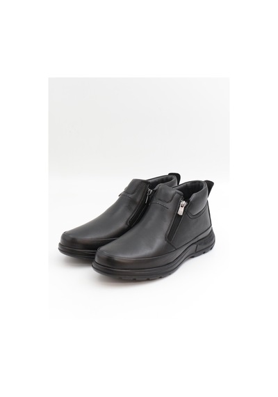 Nesilshoes Nesil Shoes Showmen 241-1 Siyah Hakiki Deri Kürklü Erkek Bot