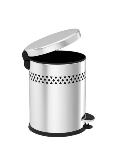 Dlk-5 5 Lt Pedallı Krom Cop Kovası 430 Gri