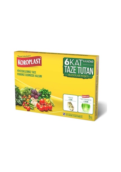 Koroplast Taze Tutan Buzdolabı Poşeti 5'li 35 x 40 CM