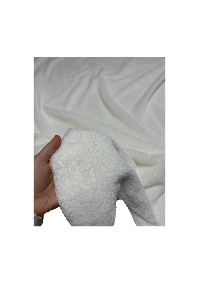 Welsoft Peluş Kumaş Çift Taraflı Yumuşak 180 Cm En -6007 Ekru