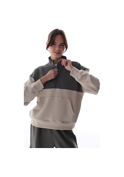 Penti Haki Silky Feel Color Block Sweatshirt
