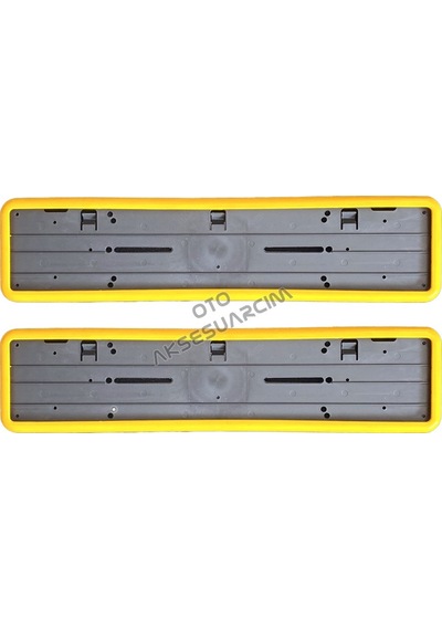 Çerçeveli Plakalık Plaka Altlığı Sarı 2&amp 39li