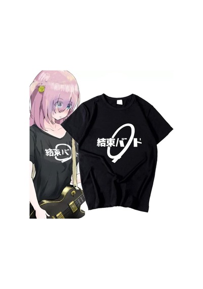 Pisa Art Gotou Hitori Baskılı Siyah Unisex Oversize T-shirt Rsts2024 Siyah