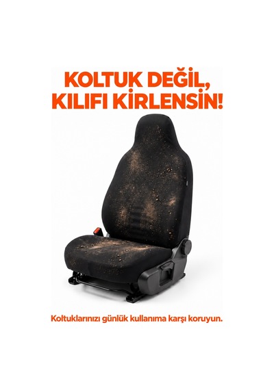 M Performance Baskılı - Oto Ön Ve Arka Koltuk Kılıfı Penye Universal - Siyah