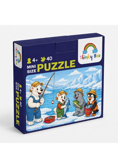 Balıkçılar Mini Puzzle 40 Parça 3-7 Yaş Eğitici Çocuk Puzzle Yapboz