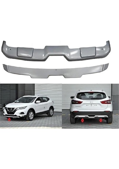 Nissan Qashqai 2017+ Uyumlu Yedek Parça Ön-arka U Model Difüzör