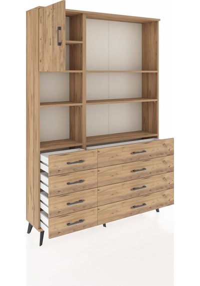 Arges Dolap 7 Raflı 8 Çekmeceli Tek Kapaklı 132x30x195 Çam-çam/çam Atlas Çam/atlas Çam Arges Dolap 7 Raflı 8 Çekmeceli Tek Kapaklı 132x30x195 Çam-çam/çam Atlas Çam/atlas Çam