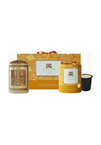 Alexandre J Ivory Mum Ve Holder Hediye Seti 220g, Vanilya-beyaz Çikolata Altın