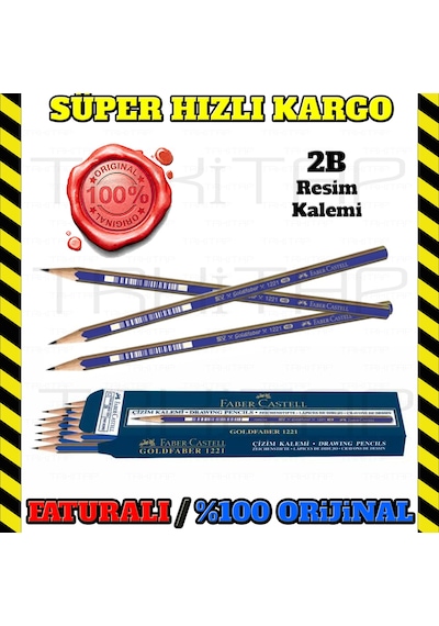 Faber Castell Resim Çizim Kalemi Dereceli 1221 2B 8690826210213 N11.324