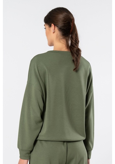 Türen Kadin Bisiklet Yaka Sweatshirt 3613/yeşil Yeşil