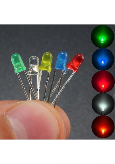 20 Adet 5 Mm Mantar Led Işık Diyot Seti