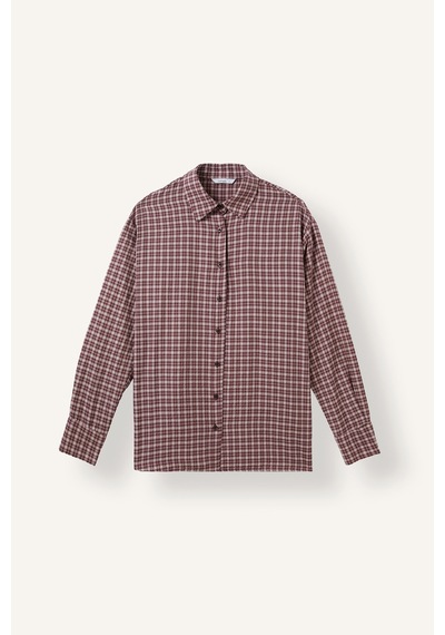Defacto Regular Fit Klasik Yaka Kareli Flanel Uzun Kollu Gömlek F9082ax26aubr98 Bordo-br98