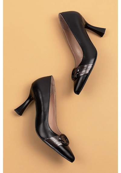 Gondol Kadın Hakiki Deri Stiletto Ayakkabı Ast.6201 Siyah