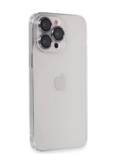 Newface Apple İphone 13 Pro Max Kılıf Luko Lens Silikon - Sierra Blue Şeffaf