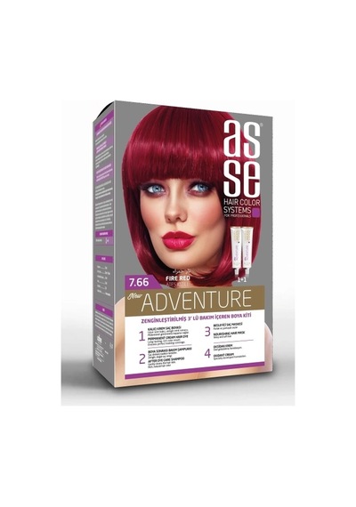 Asse Adventure Saç Boyası 7.66 Ateş Kızılı