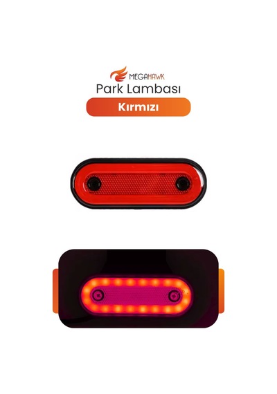 Kırmızı Led Yan Pozisyon Lambası 12-24v Reflektörlü Park Lambası