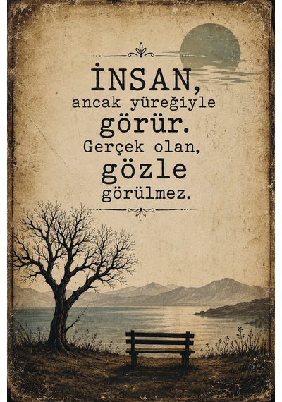Retro Edebi Sözlü Mdf Duvar Tablosu Vintage Dekoratif Motivasyon Yazılı Pano 43