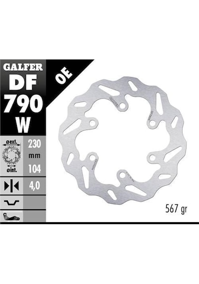 Ktm 390 Enduro R Arka Fren Diski 230 Mm 2025 Sonrası Galfer Dalgalı Sabit Disk