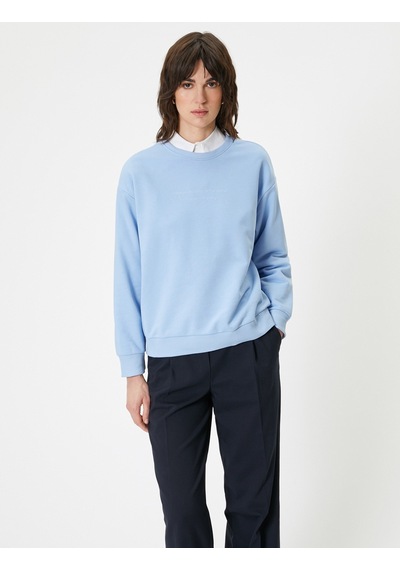 Koton Oversize Sweatshirt Bisiklet Yaka Baskı Detaylı Mavi 4sak10268ek Mavi Koton Oversize Sweatshirt Bisiklet Yaka Baskı Detaylı Mavi 4sak10268ek Mavi