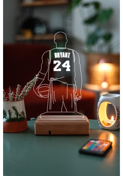 Kobe Bryant 16 Renk Kumandalı 3d Gece Lambası