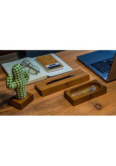 Kayigo Woody Üçlü Ofis Seti Açık Kahverengi N11.9298