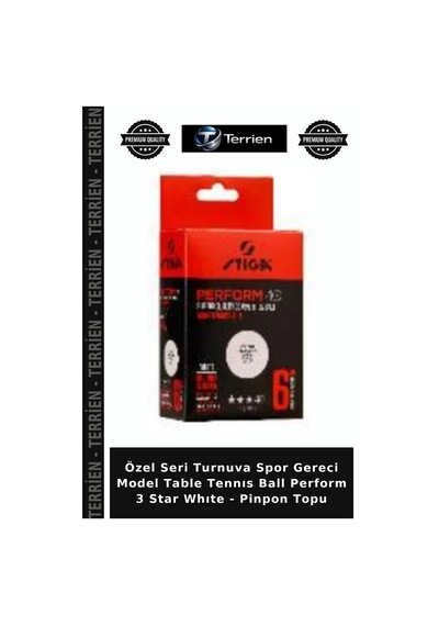 Özel Seri Turnuva Spor Gereci Model Table Tennıs Ball Perform 3 Star Whıte - Pinpon Topu