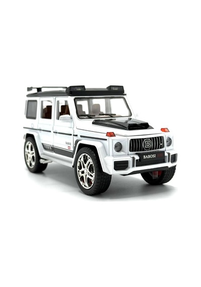 Mercedes Brabus G800 1:24 Metal Model Araba - Sesli Işıklı, Çek Bırak, Açılan Kapılar - Beyaz