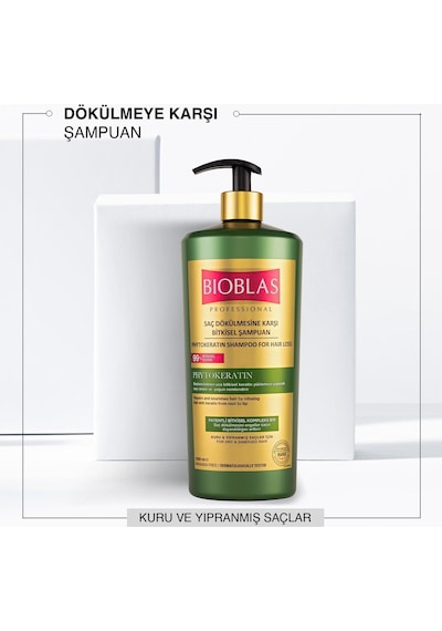 Phytokeratin Şampuan Saç Dökülmesine Karşı, Onarıcı & Güçlendirici Etki, Bitkisel Keratin İçerikli, 1000 Ml