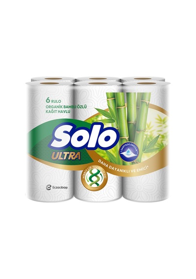 Solo Ultra Organik Bambu Özlü Havlu 6'lı - 8 Adet Tarı