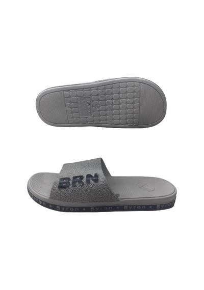 Byron Brn Erkek Gri Kaymaz Taban Deniz Plaj Havuz Günlük Terlik Gri Byron Brn Erkek Gri Kaymaz Taban Deniz Plaj Havuz Günlük Terlik Gri