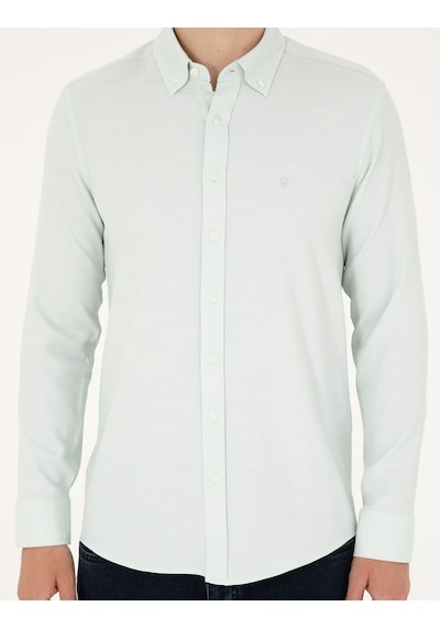 Pierre Cardin Erkek Çağla Gömlek Desenli 50291042-vr016 Çağla