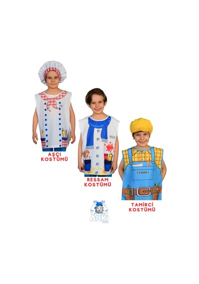 7'li Meslekler Çocuk Kostümü Seti