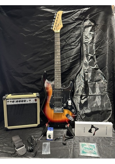 Günışığı Elektro Gitar Full Set 15w Bluetooth Amfi Suhr Burst