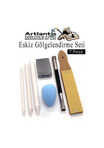 Eskiz Gölgelendirme Seti 7 Parça 1 Paket Kalem Zımparası Kalem Uzatma Aparatı Pastel Dağıtıcı Karakalem