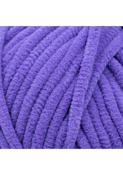 Kadife Örgü İpi 50gr %100 Polyester Yumuşak Pofuduk Koyu Lavanta