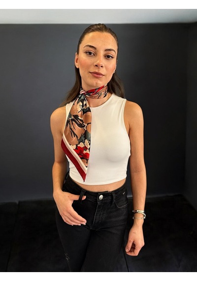 Rose Wıth Thorns Desen Bandana/fular Çok Renkli