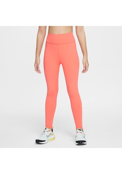 Nike One Dri-fıt Yüksek Belli Turuncu Kız Çocuk Antreman Taytı Turuncu