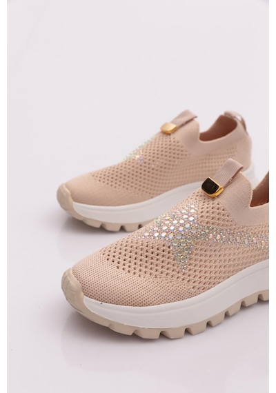Dgn 302 Kadin Sneaker Ayakkabi Bej