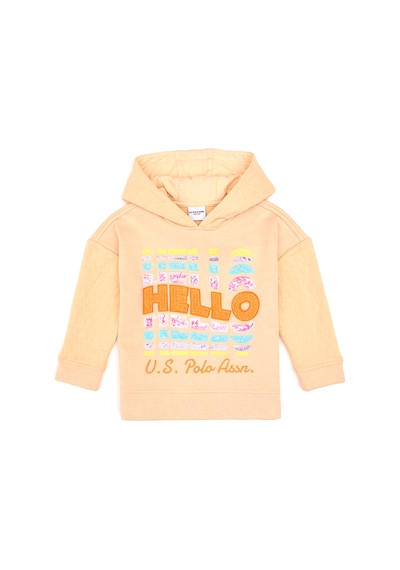 U.S. Polo Assn. Kız Çocuk Pembe Kapüşonlu Sweatshirt 50314268-VR053