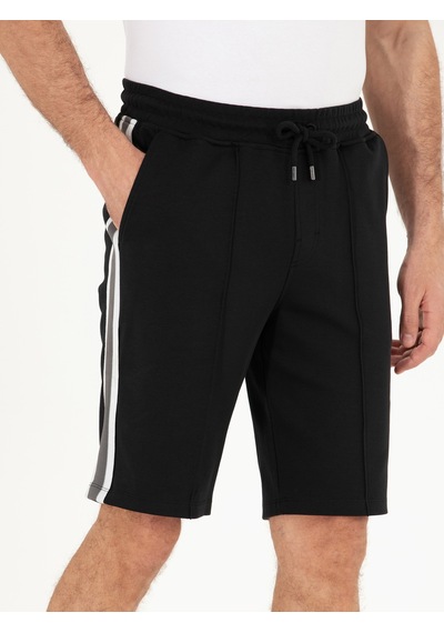 Cacharel Siyah Slim Fit Örme Şort