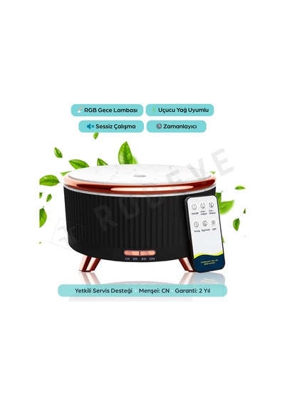 Robeve 500 Ml Uzaktan Kumandalı Aroma Difüzörü Hava Nemlendirici Buhar Makinesi 7 Renk Led Işıklı, 3 Sis Modlu Hava Nemlendirici Sessiz Çalışan, Zaman Ayarlı & Otomatik Kapanmalı Difüzör