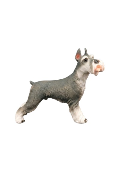 Gri Schnauzer Köpek Figürü- Model Hayvan Oyuncak Diğer