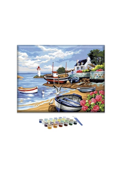Sayılarla Boyama Seti Balıkçı Kasabası 40x50 Cm