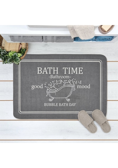 Soft Bath Time Sihirli Banyo Paspası - Beyaz - 50x70 Cm Renkli